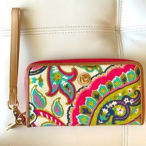 Spartina wallet with wrist strap.